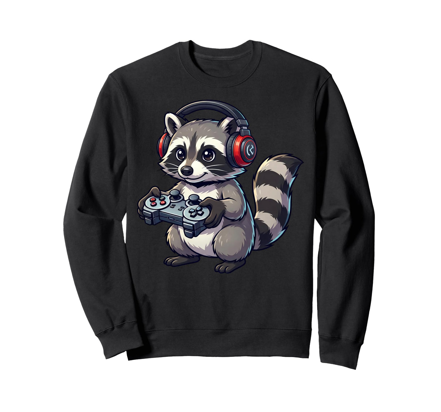 Raccoon Funny Video Games Raccoon Sweatshirt - Unique Graphic for Adults - T-Shirt, Sweatshirt, Hoodie