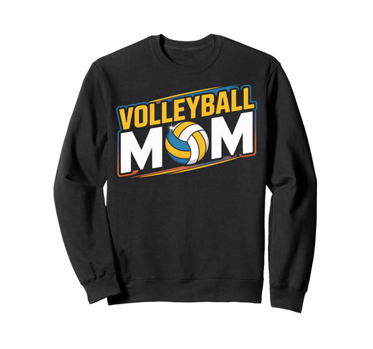 Proud Volleyball Mom School Game Day Sweatshirt - Minimalist Print Unisex - T-Shirt, Sweatshirt, Hoodie