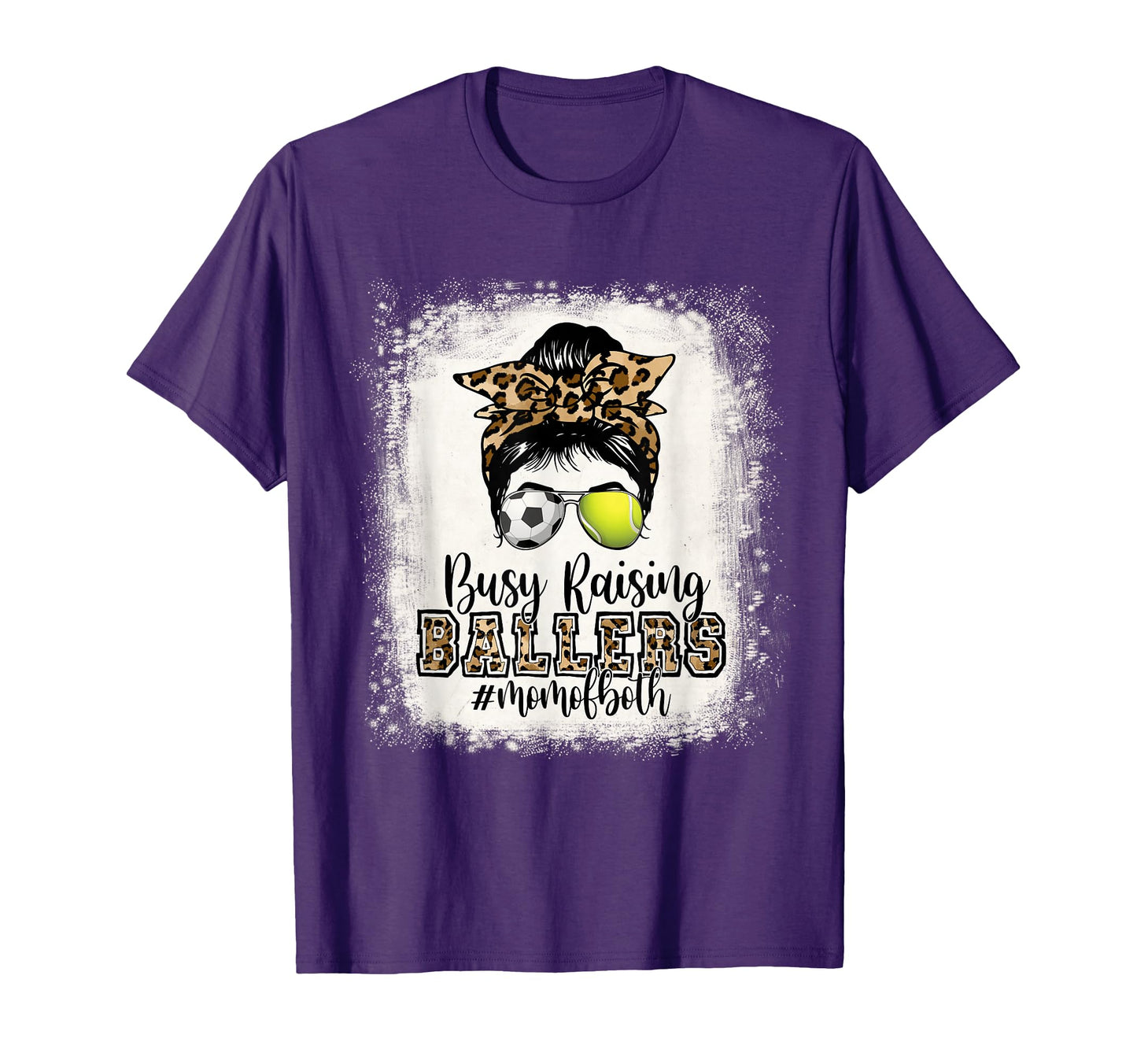 Busy Raising Ballers Mom Both Soccer T-Shirt - Minimalist Print for Adults - T-Shirt, Sweatshirt, Hoodie