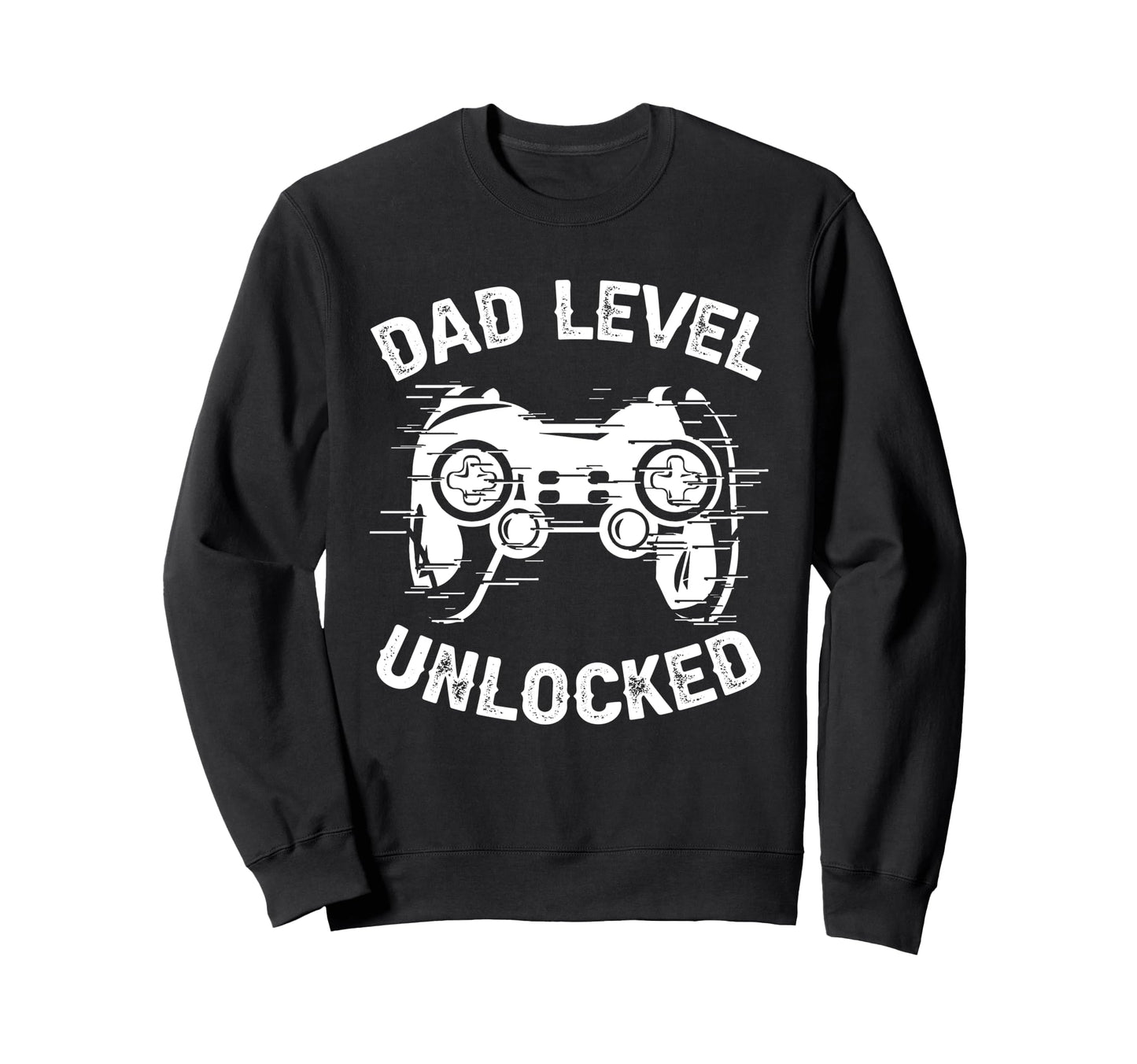 Dad Level Unlocked Gaming Controller Sweatshirt - Trendy Graphic Unisex - T-Shirt, Sweatshirt, Hoodie