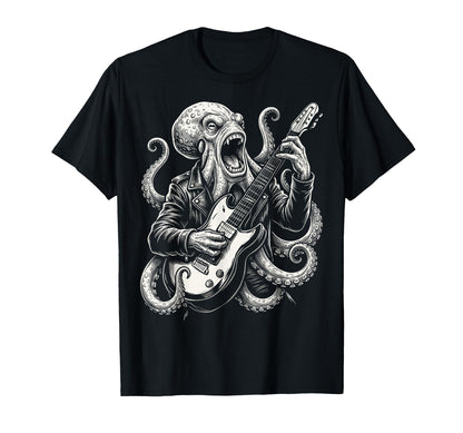 Funny Octopus Playing Guitar Heavy T-Shirt - Trendy Graphic Men Women - T-Shirt, Sweatshirt, Hoodie