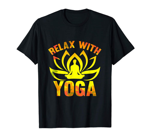 Relax Yoga Lotus Flower Breathe Gift T-Shirt - Custom Art Print Men Women - T-Shirt, Sweatshirt, Hoodie