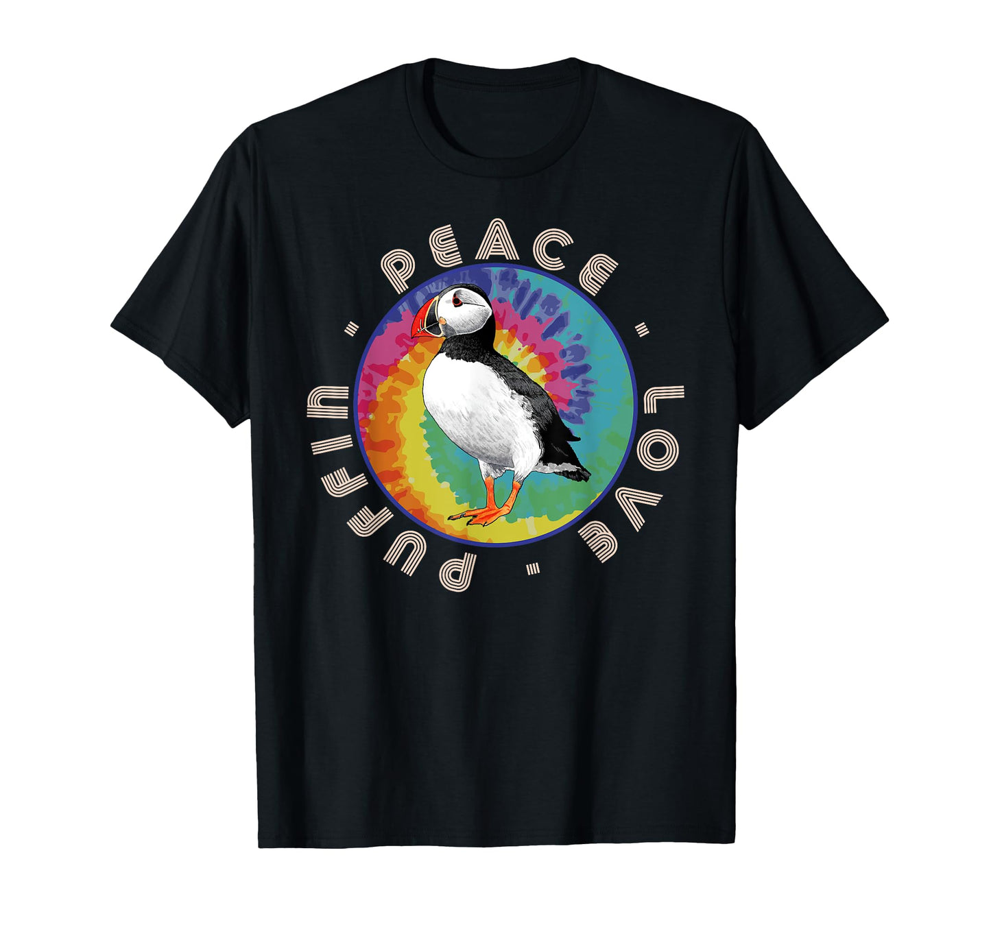 Atlantic Sea Bird Fly Peace Love Puffin T-Shirt - Trendy Graphic for Adults - T-Shirt, Sweatshirt, Hoodie