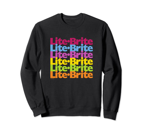 Lite Brite Rainbow Text Stack Sweatshirt - Fun Novelty Design for Adults - T-Shirt, Sweatshirt, Hoodie