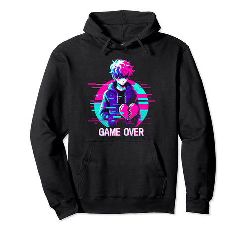Sad Anime Gamer Japanese Vaporwave Hoodie - Streetwear Style for Adults - T-Shirt, Sweatshirt, Hoodie