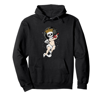 Skeleton Skull Angel Sad Aesthetic Edgy Hoodie - Novelty Apparel Unisex - T-Shirt, Sweatshirt, Hoodie