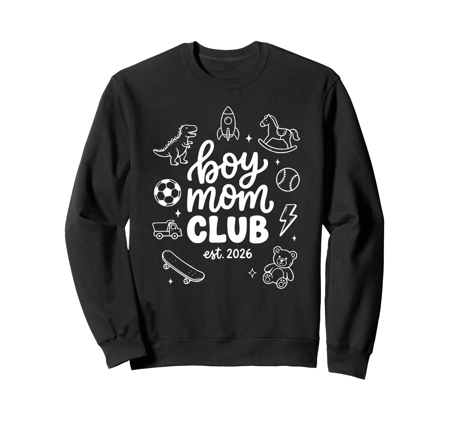 New Moms 2026 Mom Club Sweatshirt - Casual Everyday Wear Men Women - T-Shirt, Sweatshirt, Hoodie