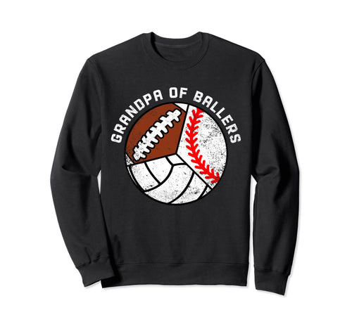 Grandpa Ballers Funny Baseball Sweatshirt - Streetwear Style Men Women - T-Shirt, Sweatshirt, Hoodie