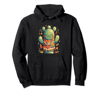 Cactus Serape Succulent Plant Cacti Hoodie - Graphic Print Men Women - T-Shirt, Sweatshirt, Hoodie