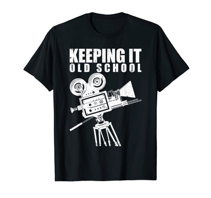 Keeping It Old School Film Camera T-Shirt - Minimalist Print for Adults - T-Shirt, Sweatshirt, Hoodie