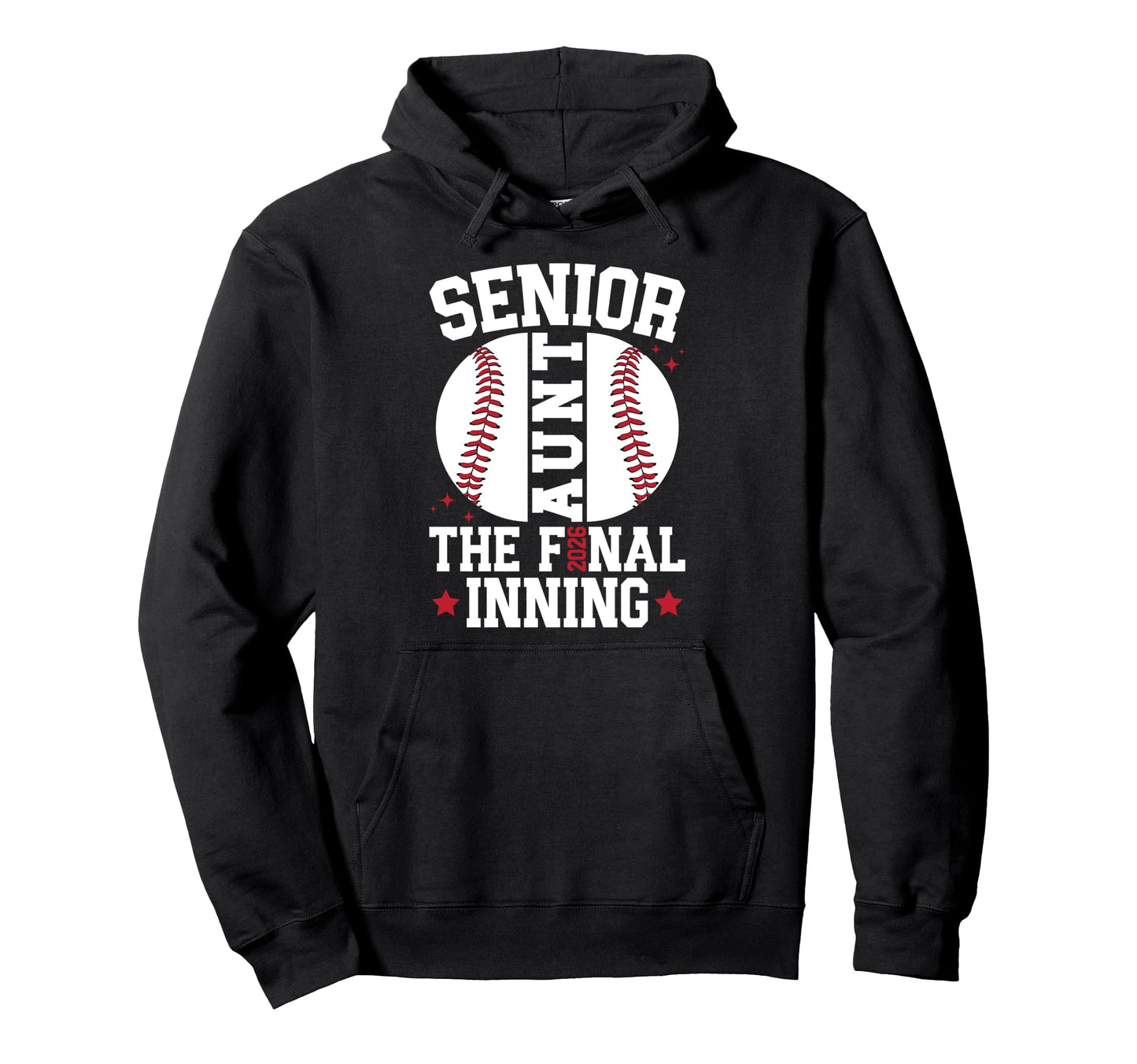 Baseball Senior Aunt 2026 Baseball Senior Hoodie - Graphic Print Men Women - T-Shirt, Sweatshirt, Hoodie