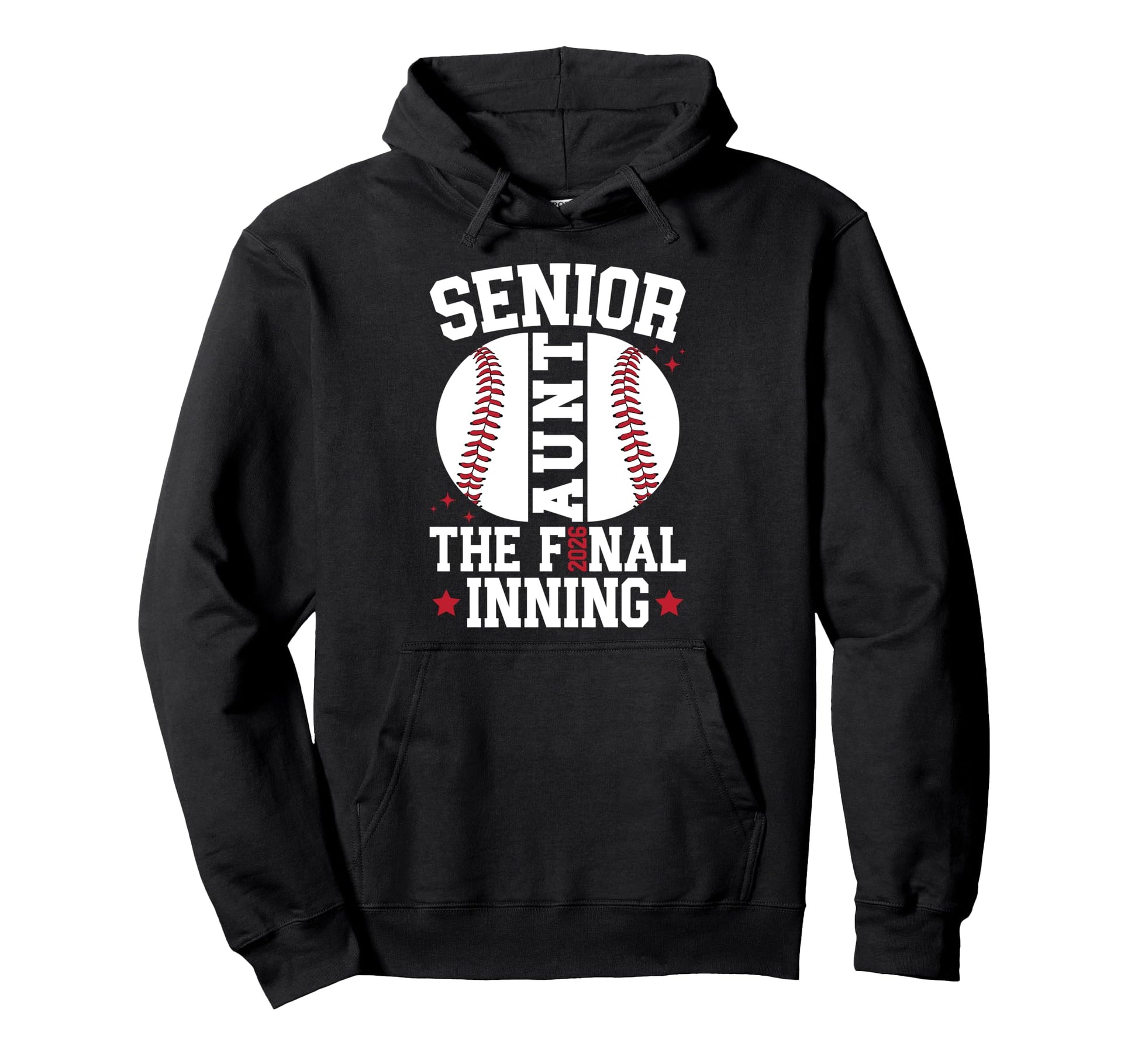 Baseball Senior Aunt 2026 Baseball Senior Hoodie - Graphic Print Men Women - T-Shirt, Sweatshirt, Hoodie