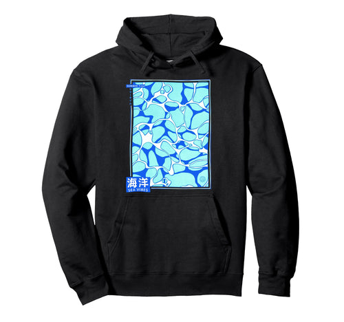 Japanese Anime Sea 90S Vaporwave Vibes Hoodie - Unique Graphic Unisex - T-Shirt, Sweatshirt, Hoodie