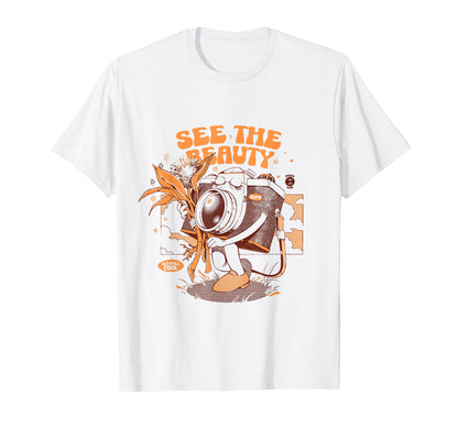 See Beauty 70S Camera Photography T-Shirt - Graphic Print for Adults - T-Shirt, Sweatshirt, Hoodie