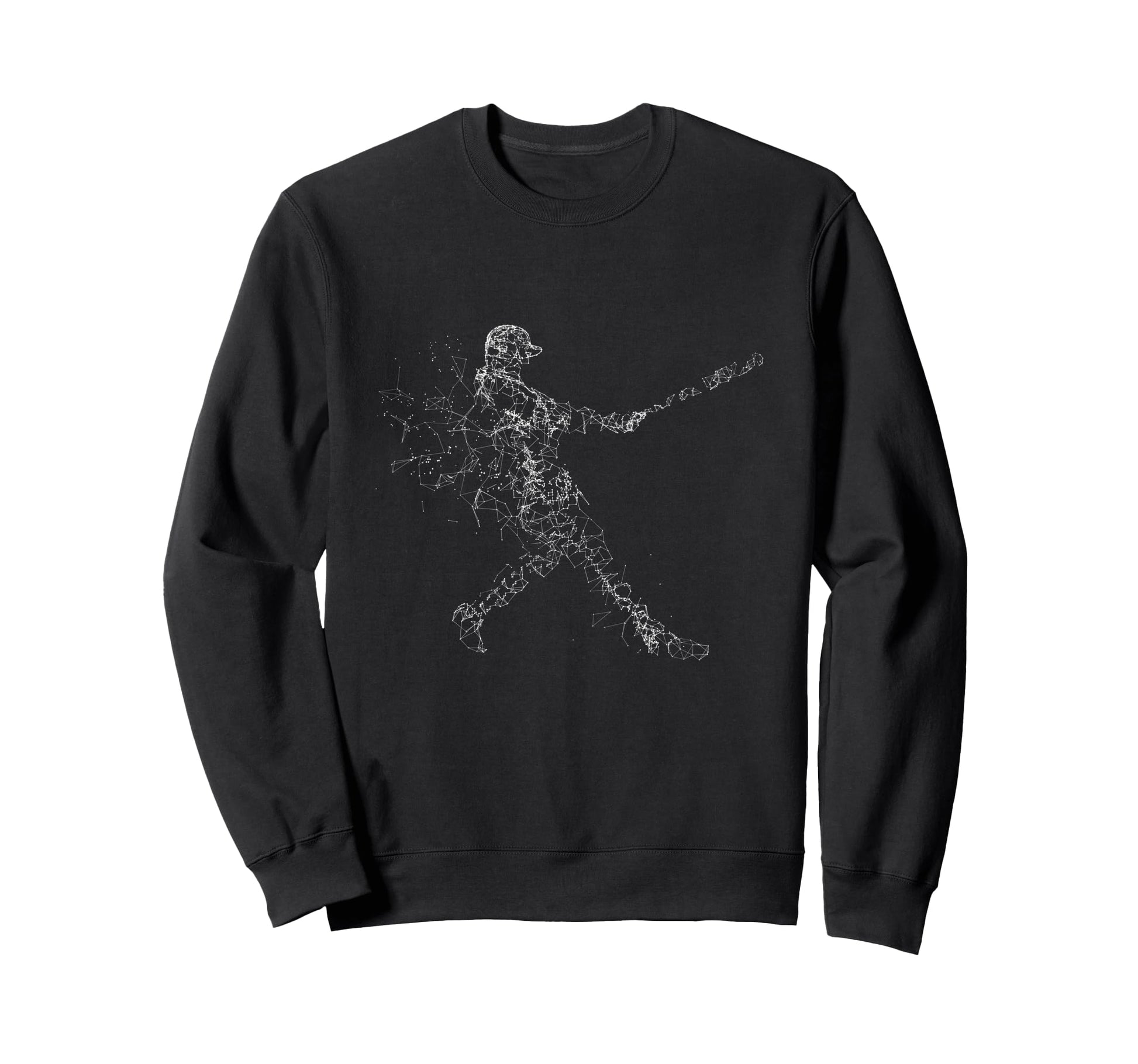 Baseball Batter Geometry Line Sweatshirt - Novelty Apparel for Adults - T-Shirt, Sweatshirt, Hoodie
