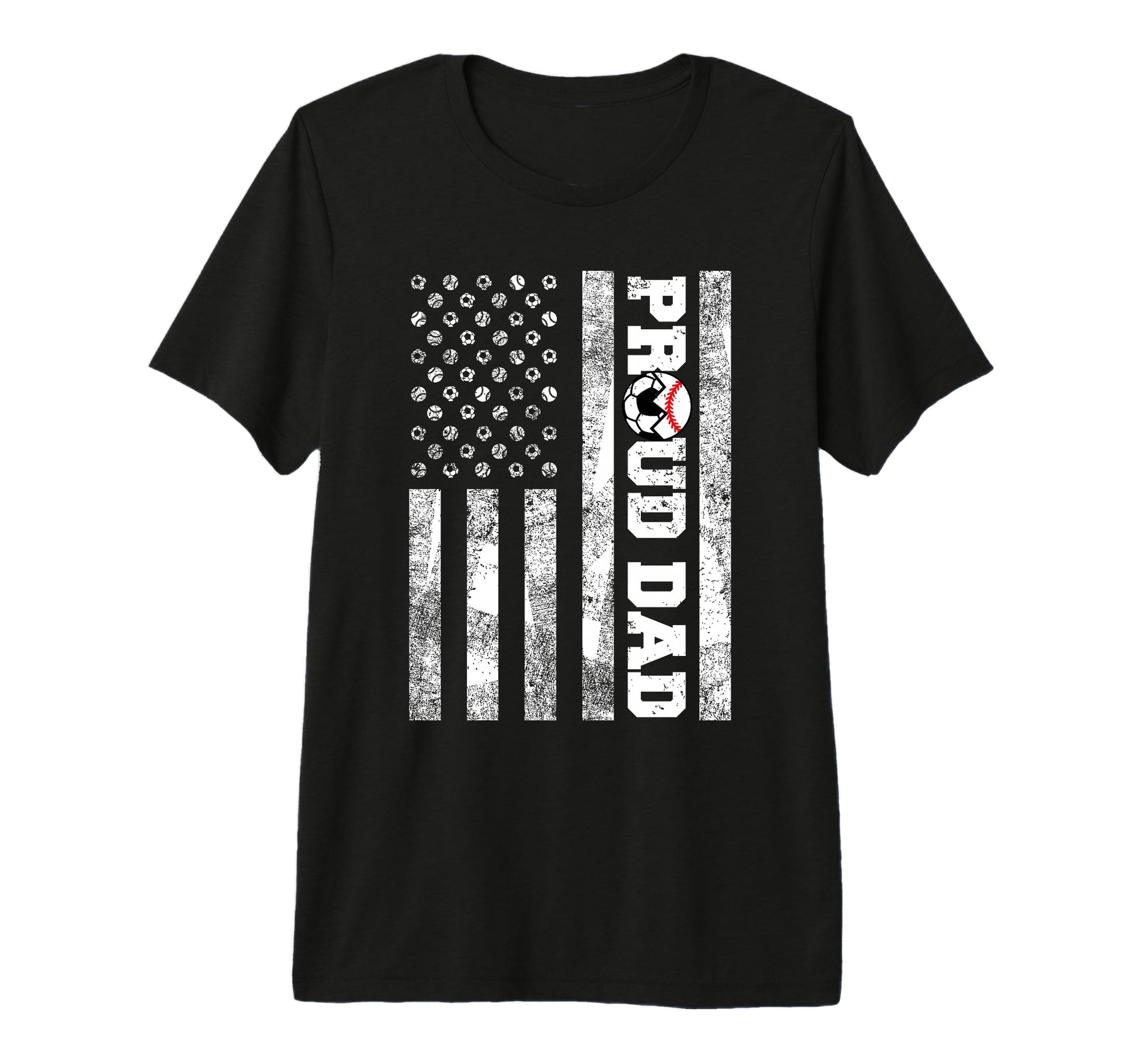 Mens Proud Dad American Flag Funny T-Shirt - Aesthetic Graphic for Adults - T-Shirt, Sweatshirt, Hoodie
