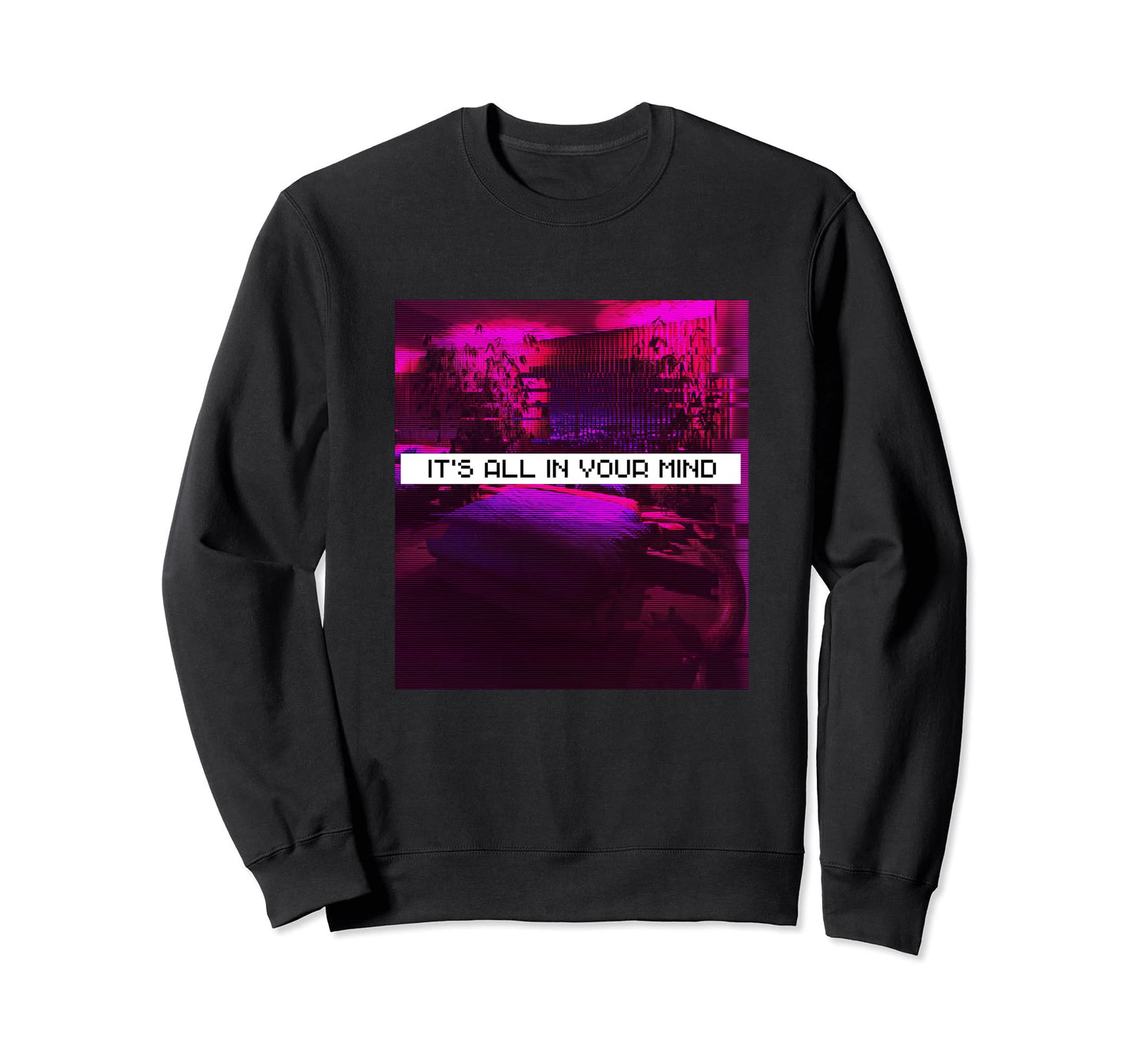 Vaporwave Aesthetic Glitch Sweatshirt - Streetwear Style for Adults - T-Shirt, Sweatshirt, Hoodie