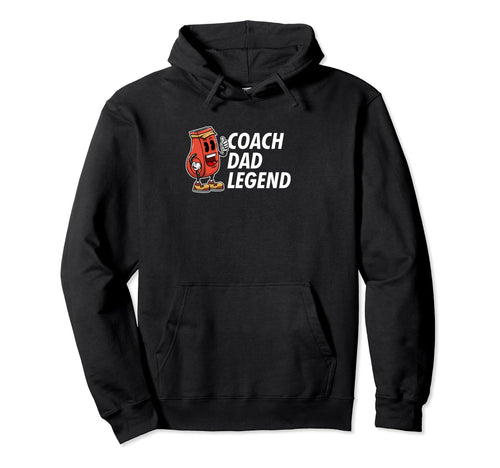 Coach Dad Legend Coaching Fathers Day Hoodie - Graphic Print Men Women - T-Shirt, Sweatshirt, Hoodie