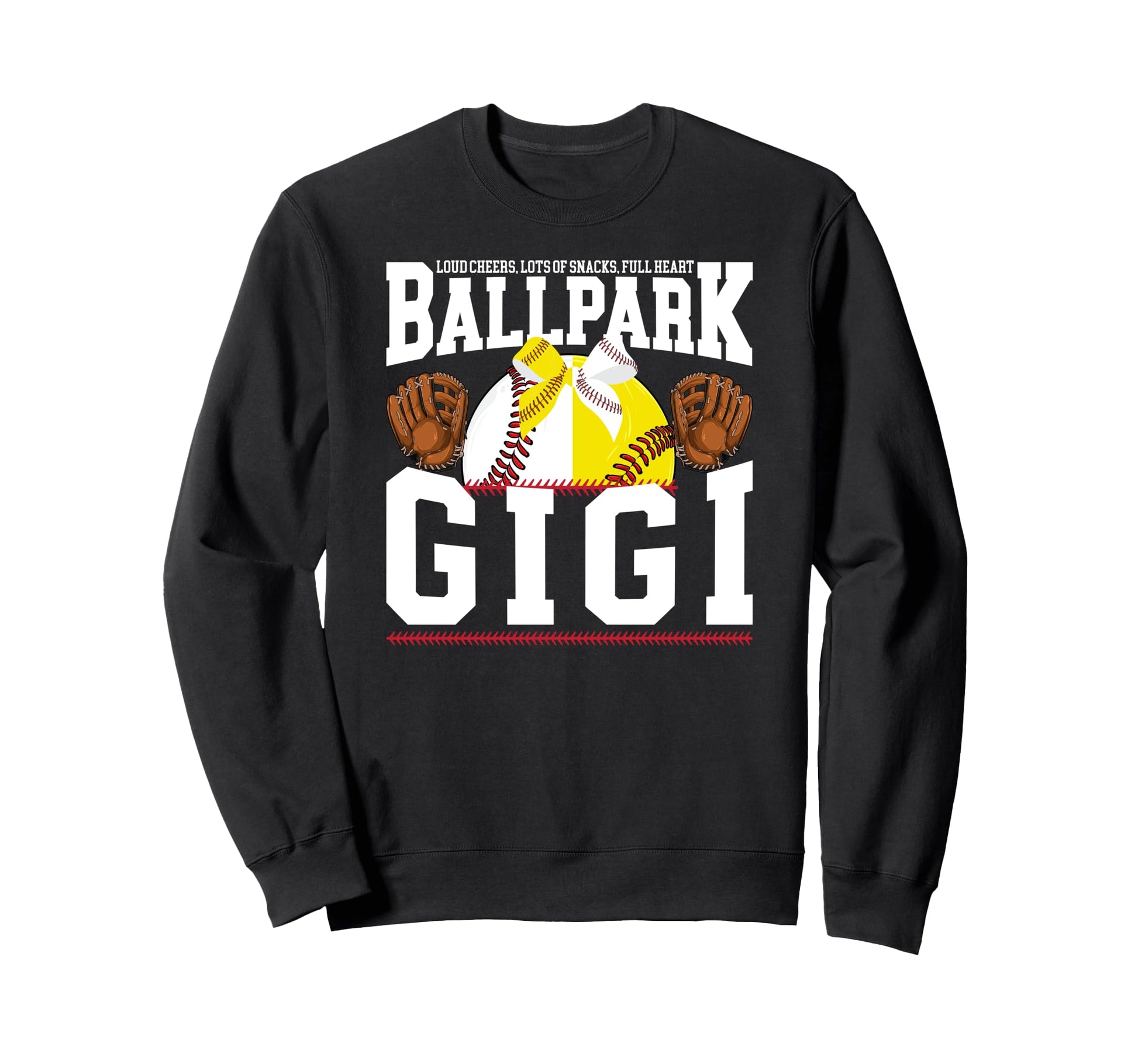 Ballpark Gigi Grandma Funny Sweatshirt - Custom Art Print for Adults - T-Shirt, Sweatshirt, Hoodie