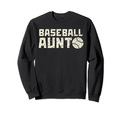 Baseball Aunt Family Matching Aunt Sweatshirt - Novelty Apparel Men Women - T-Shirt, Sweatshirt, Hoodie
