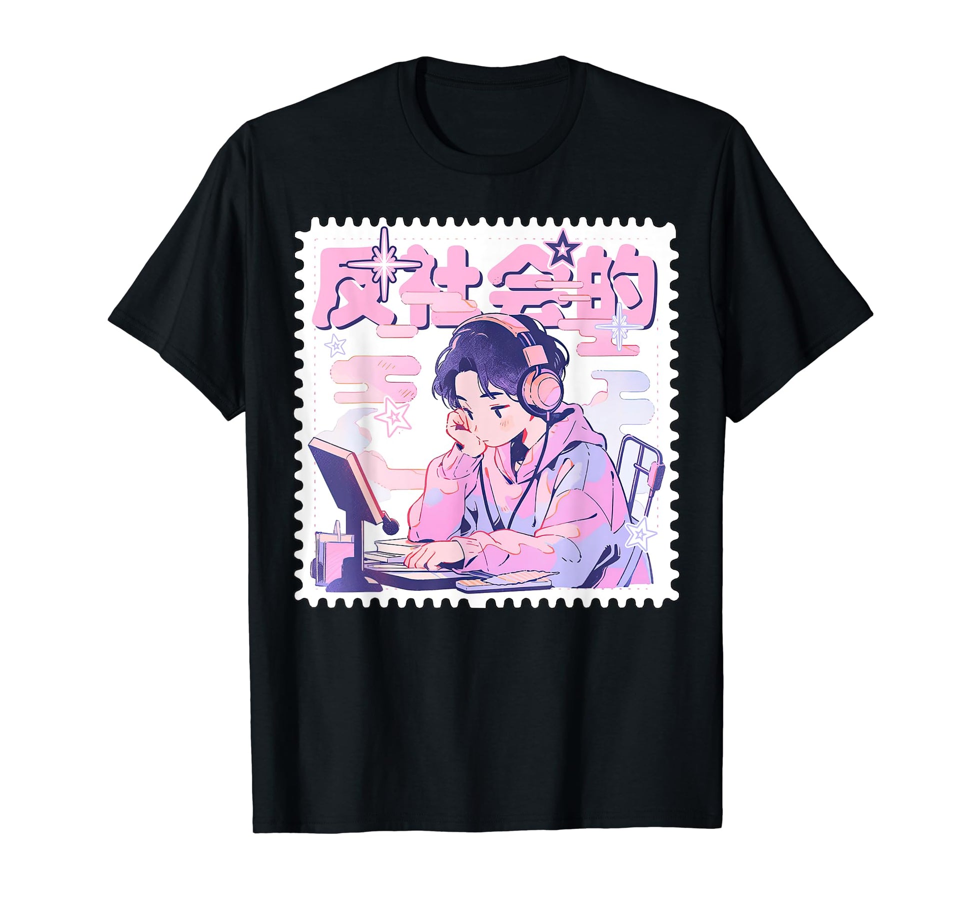 Kawaii Anime Music Lover Y2K T-Shirt - Fun Novelty Design for Adults - T-Shirt, Sweatshirt, Hoodie