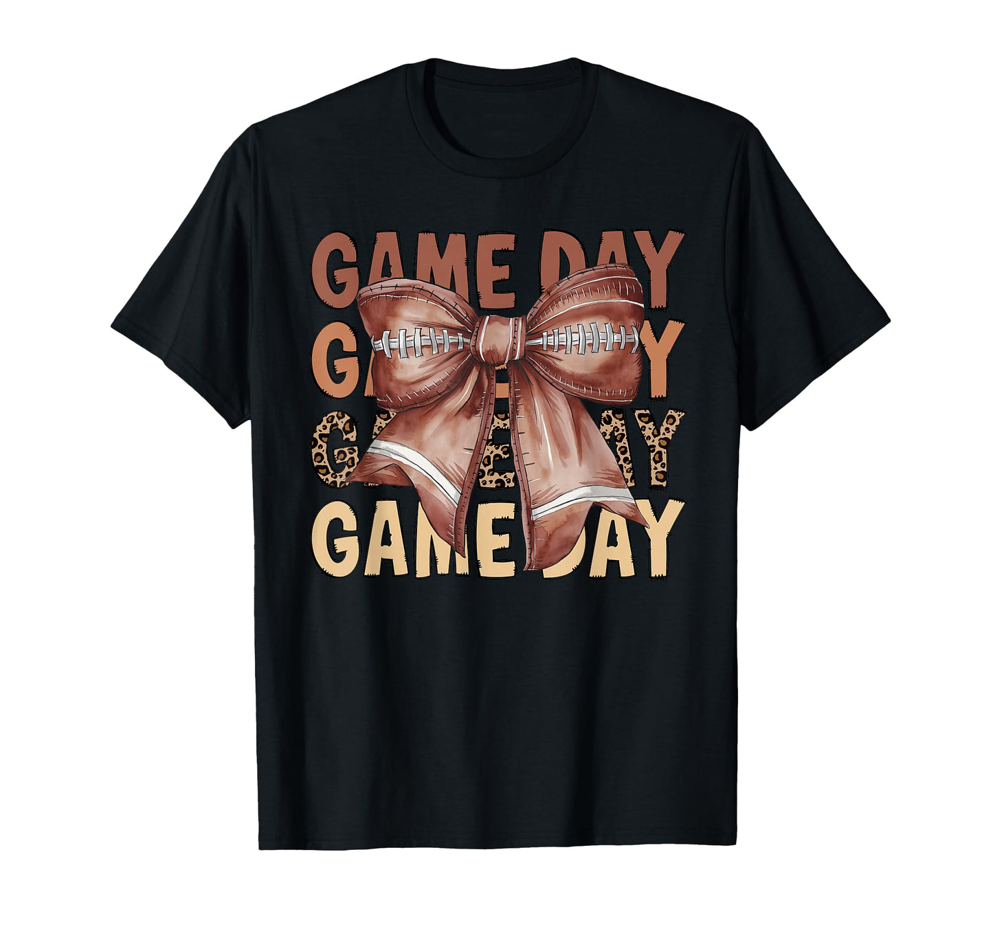 Game Day Football Coquette Bow Football T-Shirt - Custom Art Print Unisex - T-Shirt, Sweatshirt, Hoodie