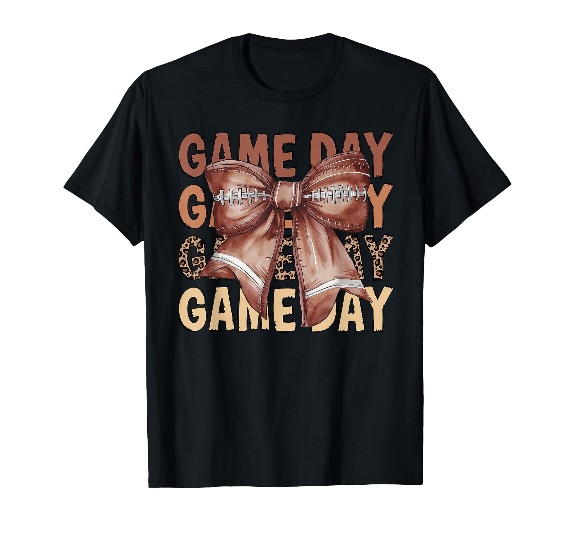 Game Day Football Coquette Bow Football T-Shirt - Custom Art Print Unisex - T-Shirt, Sweatshirt, Hoodie