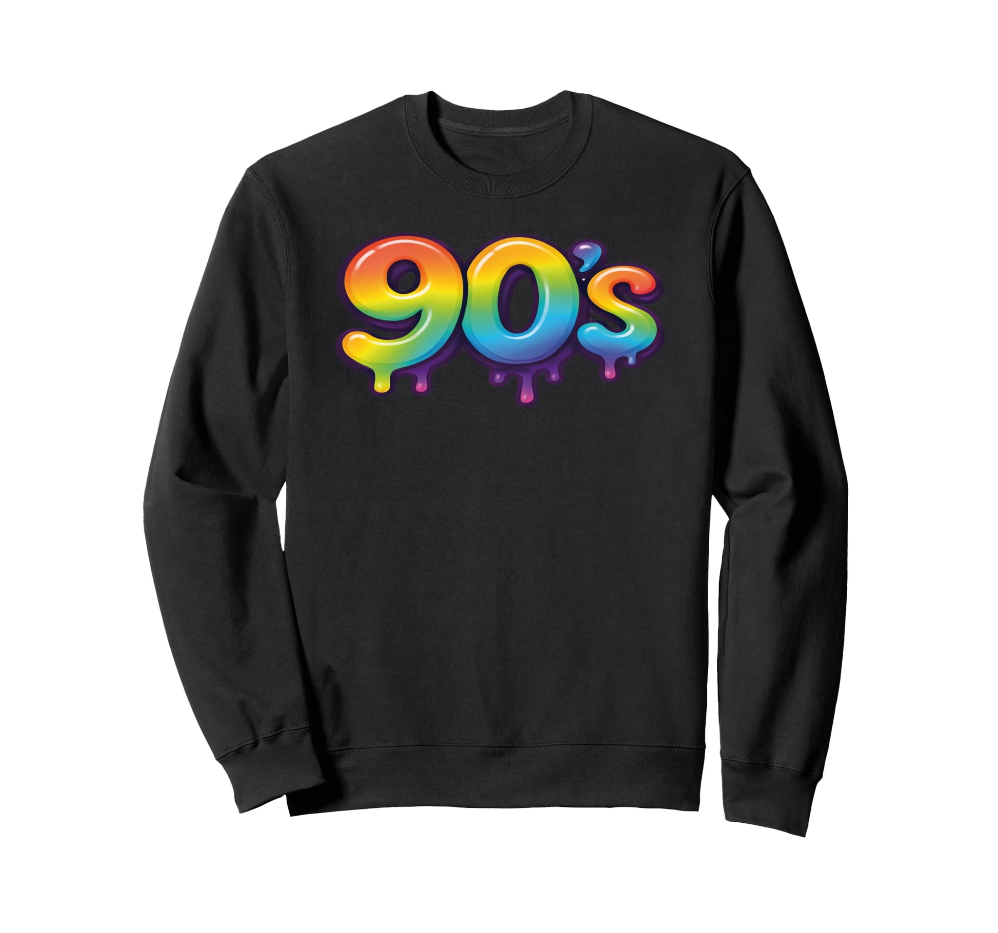 90S Pop Art Rainbow Lips Sweatshirt - Fun Novelty Design for Adults - T-Shirt, Sweatshirt, Hoodie
