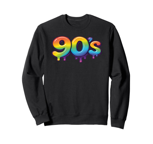 90S Pop Art Rainbow Lips Sweatshirt - Fun Novelty Design for Adults - T-Shirt, Sweatshirt, Hoodie