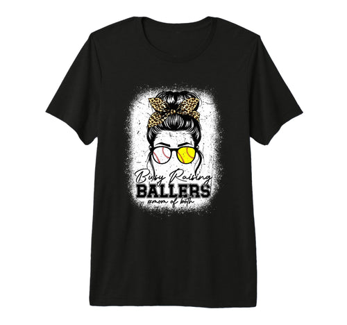 Busy Raising Ballers Baseball Softball T-Shirt - Minimalist Print Unisex - T-Shirt, Sweatshirt, Hoodie
