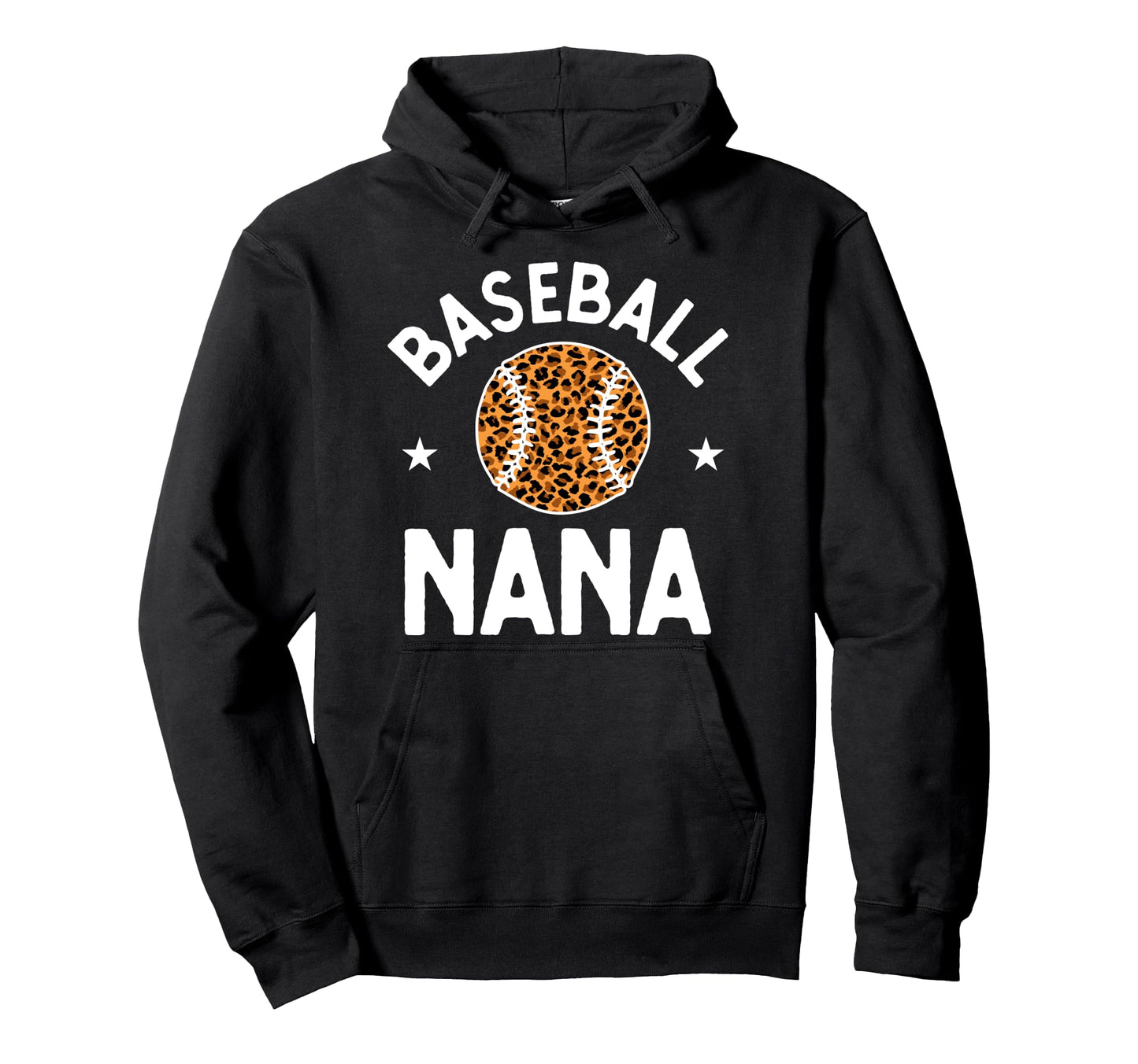 Baseball Nana Grandmother Leopard Hoodie - Novelty Apparel Men Women - T-Shirt, Sweatshirt, Hoodie