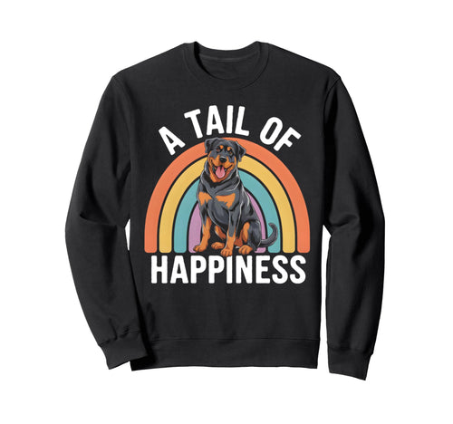 Tail Happiness Rottweiler Dog Sweatshirt - Streetwear Style for Adults - T-Shirt, Sweatshirt, Hoodie
