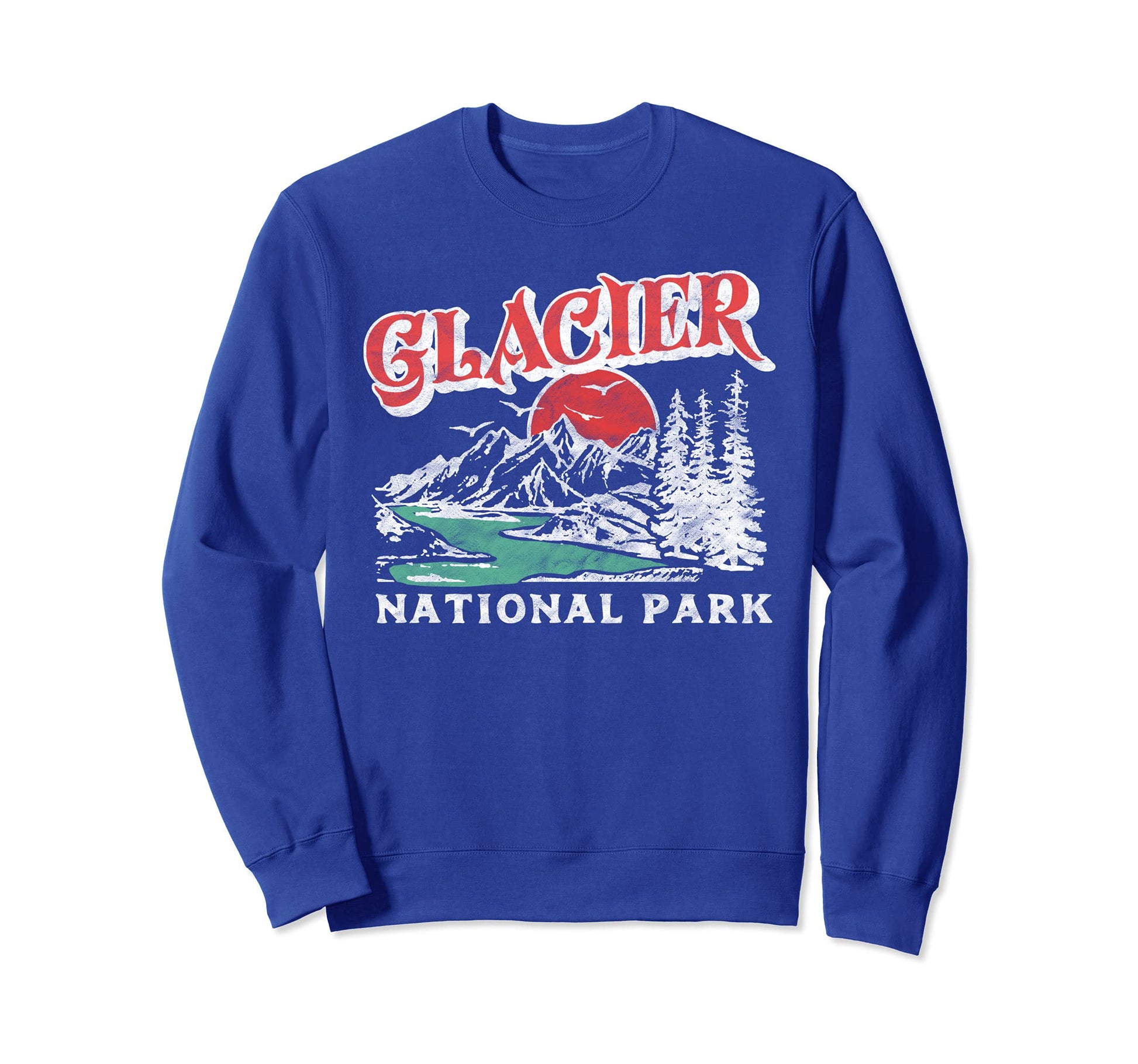 Glacier National Park 80S Sweatshirt - Streetwear Style Men Women - T-Shirt, Sweatshirt, Hoodie