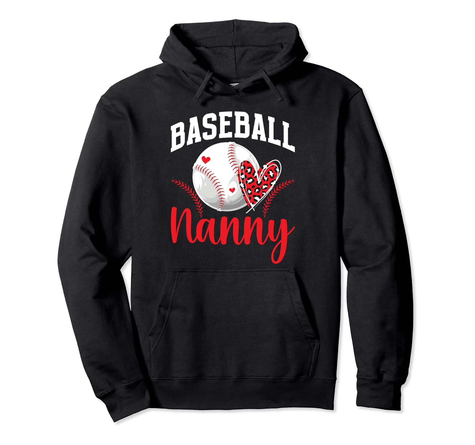 Baseball Nanny Proud Nanny Baseball Hoodie - Graphic Print for Adults - T-Shirt, Sweatshirt, Hoodie