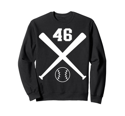 Baseball Softball Number 46 Sweatshirt - Aesthetic Graphic Unisex - T-Shirt, Sweatshirt, Hoodie