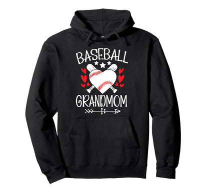 Baseball Grandmom Baseball Player Hoodie - Novelty Apparel for Adults - T-Shirt, Sweatshirt, Hoodie