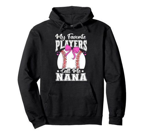 Baseball Nana Favorite Baseball Players Hoodie - Minimalist Print Unisex - T-Shirt, Sweatshirt, Hoodie