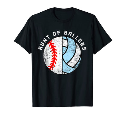 Aunt Ballers Funny Baseball T-Shirt - Casual Everyday Wear Unisex - T-Shirt, Sweatshirt, Hoodie