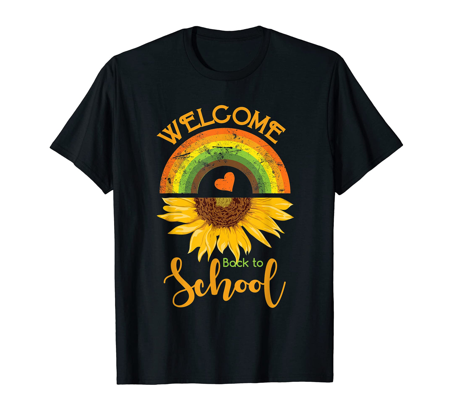 Welcome Back To School Fun Sunflower T-Shirt - Minimalist Print for Adults - T-Shirt, Sweatshirt, Hoodie