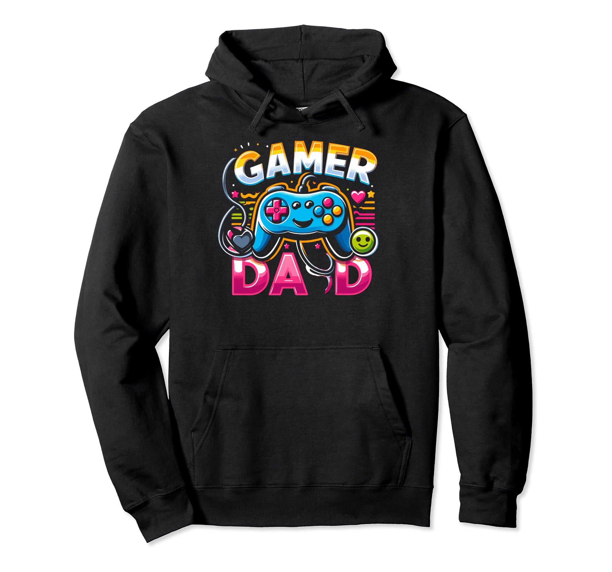 Gamer Dad Game Controller Gaming Video Hoodie - Trendy Graphic for Adults - T-Shirt, Sweatshirt, Hoodie