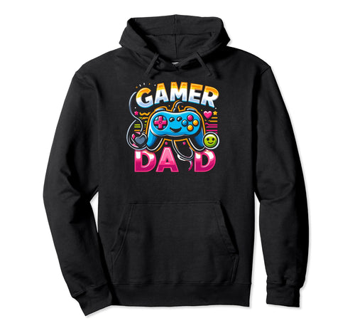 Gamer Dad Game Controller Gaming Video Hoodie - Trendy Graphic for Adults - T-Shirt, Sweatshirt, Hoodie
