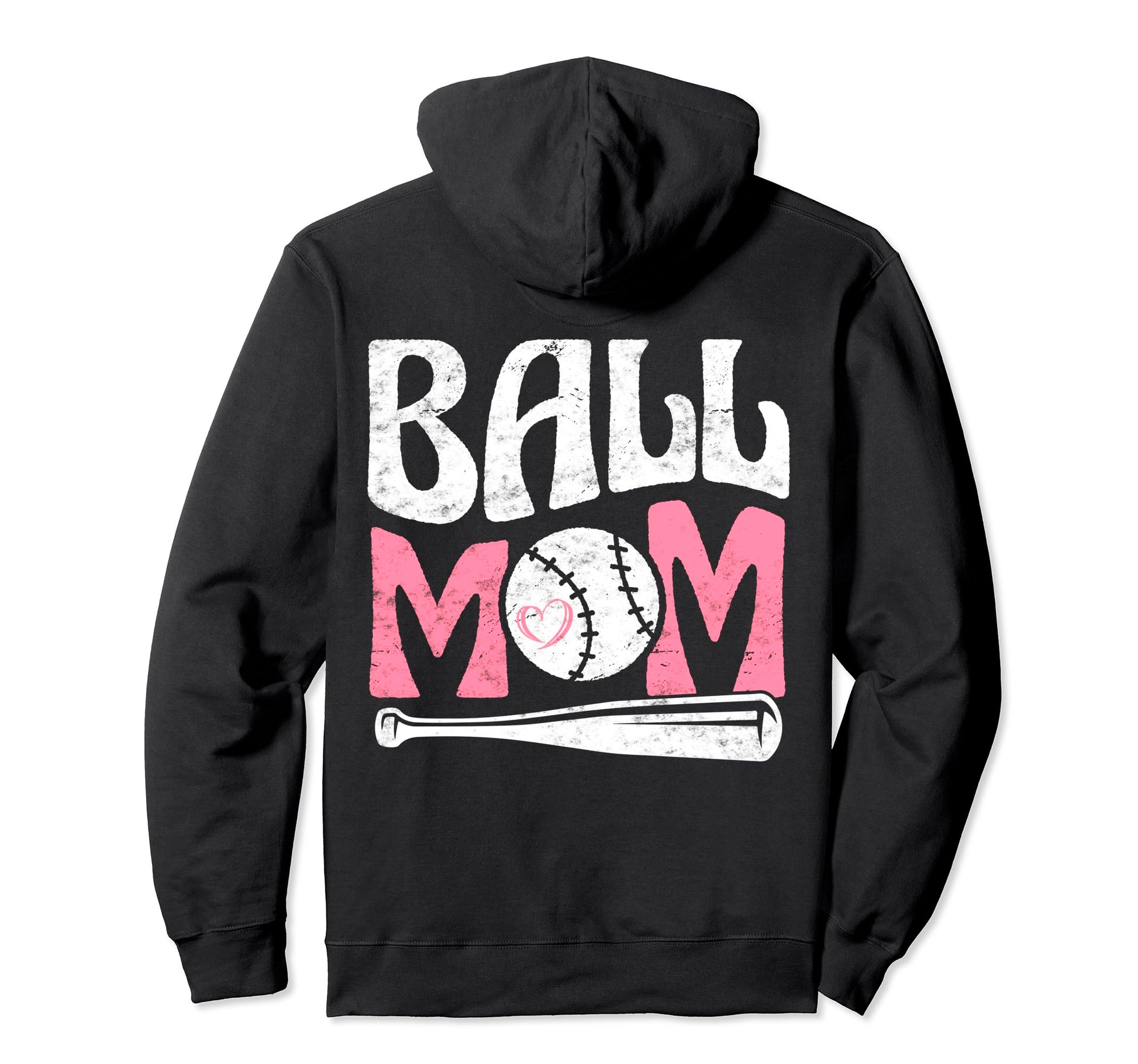 Baseball Mom Pride Heart And Bat Love Hoodie - Unique Graphic Men Women - T-Shirt, Sweatshirt, Hoodie