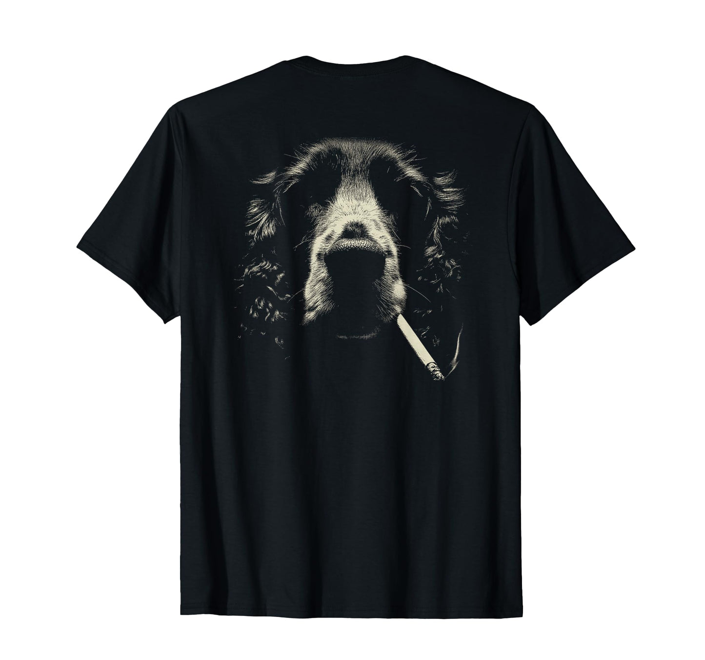 English Cocker Spaniel Smoking T-Shirt - Novelty Apparel for Adults - T-Shirt, Sweatshirt, Hoodie