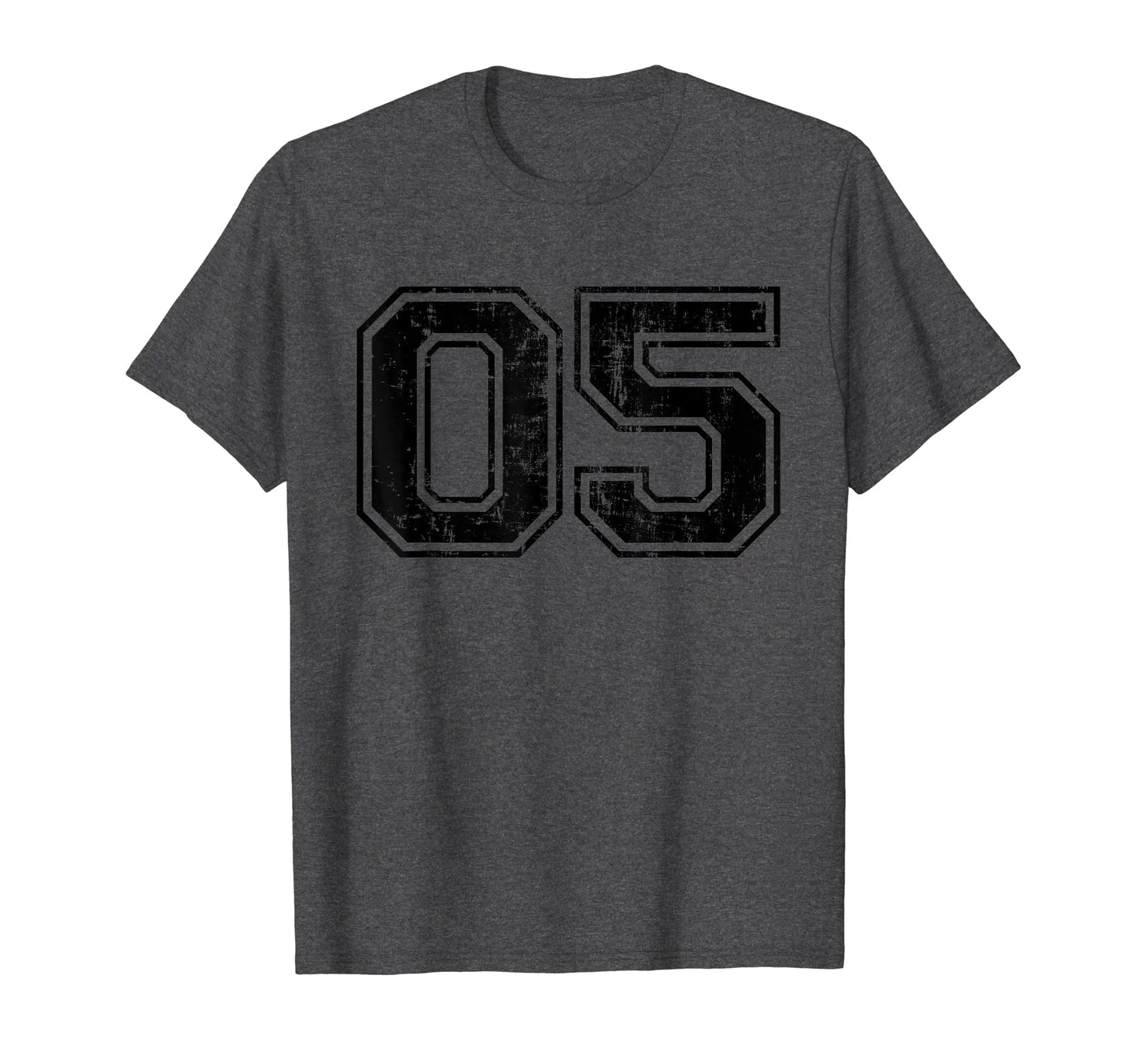 Number 05 Five Varsity Distressed T-Shirt - Fun Novelty Design Men Women - T-Shirt, Sweatshirt, Hoodie