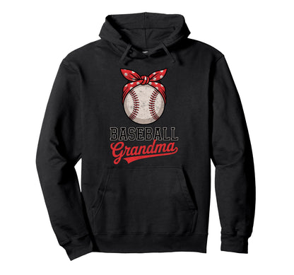 Baseball Nana Grandma Player Fan Hoodie - Aesthetic Graphic Unisex - T-Shirt, Sweatshirt, Hoodie