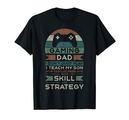 Gaming Dad Father Son Fathers Day Video T-Shirt - Graphic Print Men Women - T-Shirt, Sweatshirt, Hoodie