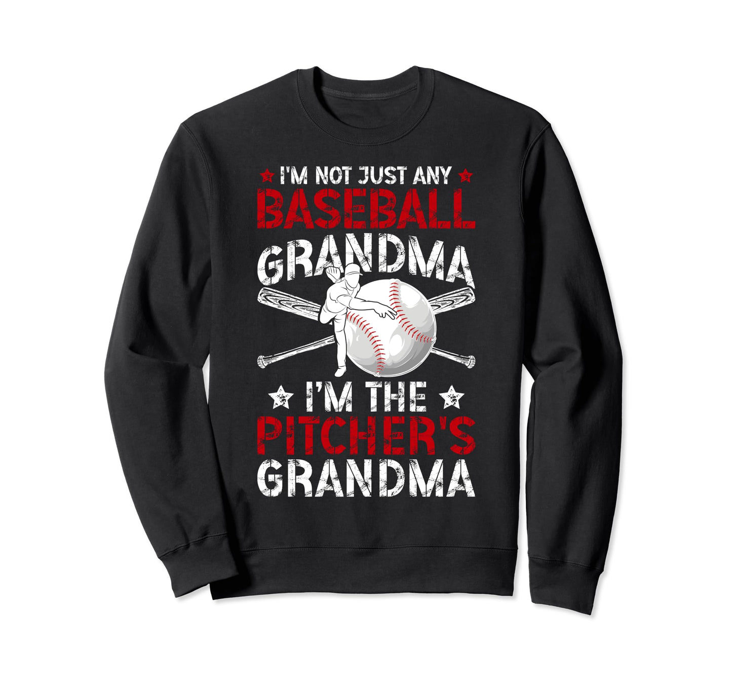 Im Baseball Pitcher Grandma Sweatshirt - Minimalist Print for Adults - T-Shirt, Sweatshirt, Hoodie