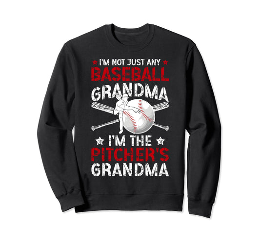 Im Baseball Pitcher Grandma Sweatshirt - Minimalist Print for Adults - T-Shirt, Sweatshirt, Hoodie