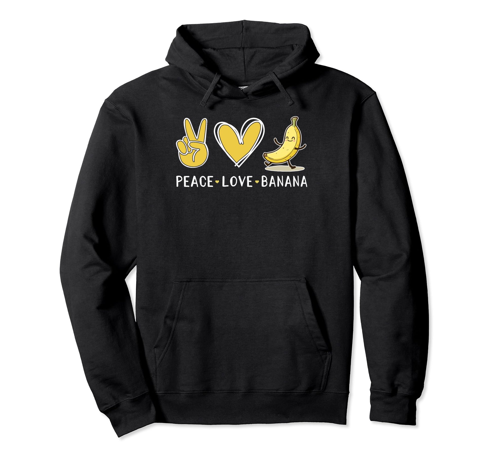 Funny Love Bananas Banana Gifts Peace Hoodie - Custom Art Print for Adults - T-Shirt, Sweatshirt, Hoodie