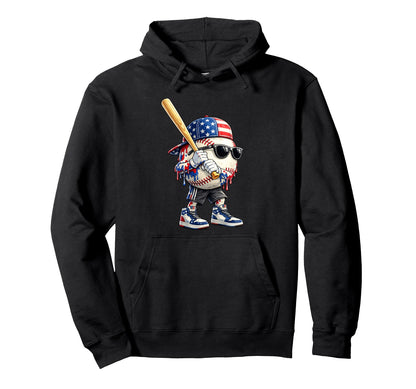 Baseball Drip Baseball American Us Hoodie - Custom Art Print Men Women - T-Shirt, Sweatshirt, Hoodie